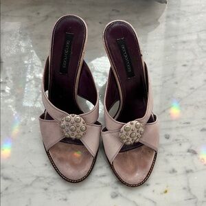 Vintage Sergio Rossi Light Purple Heeled Sandals Heels Sz 37